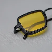 Trendy Yellow Metal Square Sunglass For Men And Boys-thumb1