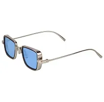 Trendy Blue Metal Square Sunglass For Men And Boys-thumb2