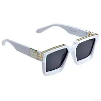 Trendy Black Plastic  Square Sunglass For Men And Women-thumb1