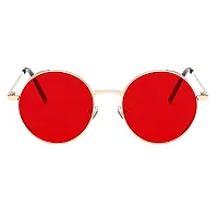 Trendy Red Round Sunglass For Men And Women-thumb2