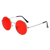Trendy Red Round Sunglass For Men And Women-thumb1