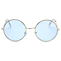 Trendy Blue Round Sunglass For Men And Women-thumb2
