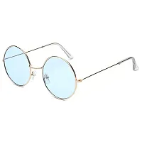 Trendy Blue Round Sunglass For Men And Women-thumb1