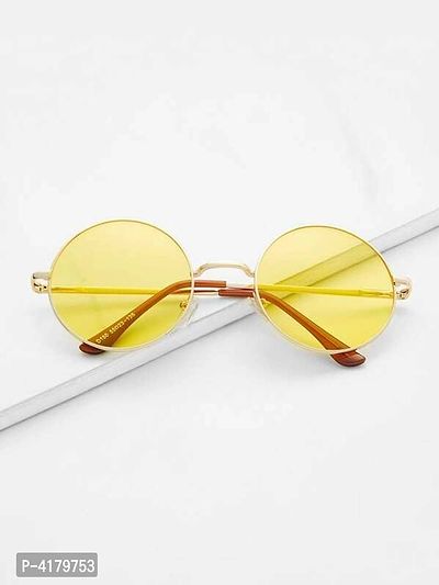 Trendy Yellow Round Sunglass For Men And Women-thumb0