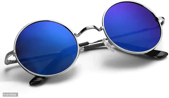 Trendy Blue Round Sunglass For Men And Women