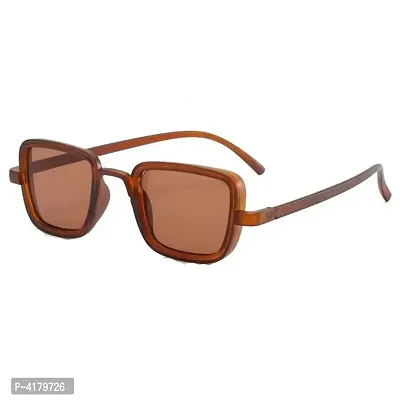 Trendy Brown Rectangle Sunglass For Men And Women-thumb0