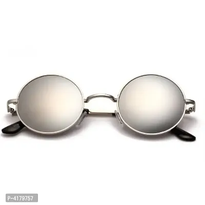 Trendy Silver Round Sunglass For Men And Women
