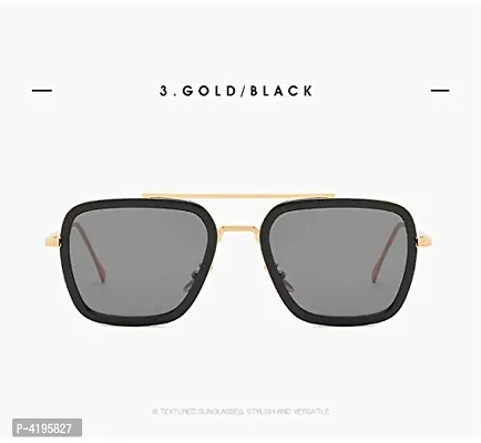 Tony Stark Square Metal Sunglasses For Men  Women-thumb5