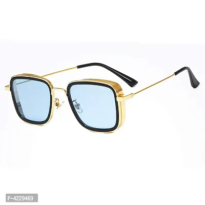 Must Have Stylish Sunglasses For Men  Boys (Golden-Blue)