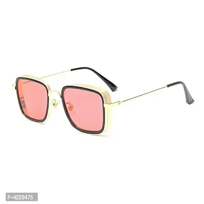Must Have Stylish Sunglasses For Men  Boys (Golden-Pink)