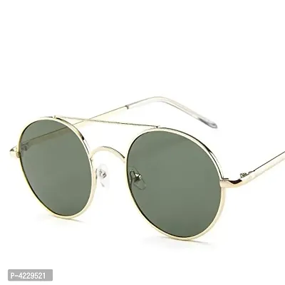 Round Bar Metal Stylish Sunglasses For Men  Women-thumb0