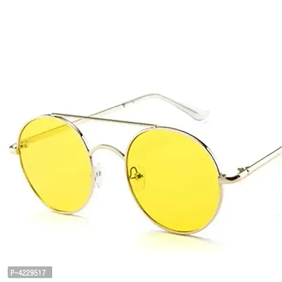 Round Bar Metal Stylish Sunglasses For Men  Women-thumb0