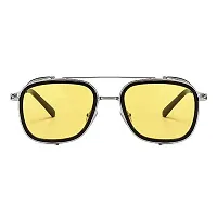 Stylish Metal Yellow Square Sunglasses For Unisex-thumb1