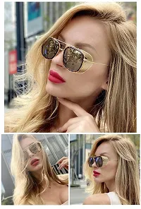 Stylish Metal Yellow Square Sunglasses For Unisex-thumb3