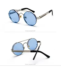 Stylish Metal Green Round Sunglasses For Unisex-thumb2