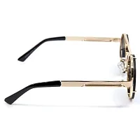 Stylish Metal Black Round Sunglasses For Unisex-thumb4