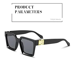 Stylish Plastic White Square Sunglasses For Unisex-thumb1