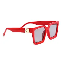 Stylish Plastic Grey Square Sunglasses For Unisex-thumb4