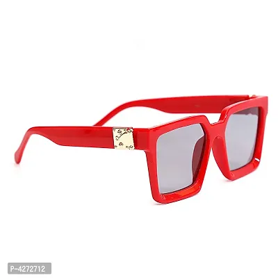 Stylish Plastic Grey Square Sunglasses For Unisex-thumb5
