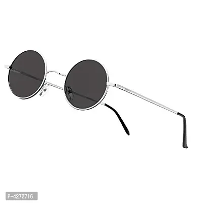 Stylish Metal Blue Round Sunglasses For Unisex-thumb2