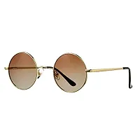 Stylish Metal Orange Round Sunglasses For Unisex-thumb1