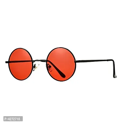 Stylish Metal Brown Round Sunglasses For Unisex-thumb2