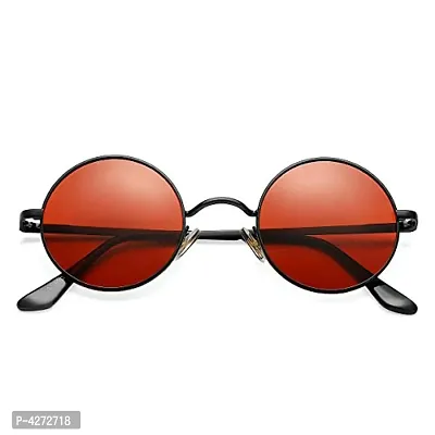 Stylish Metal Brown Round Sunglasses For Unisex-thumb0