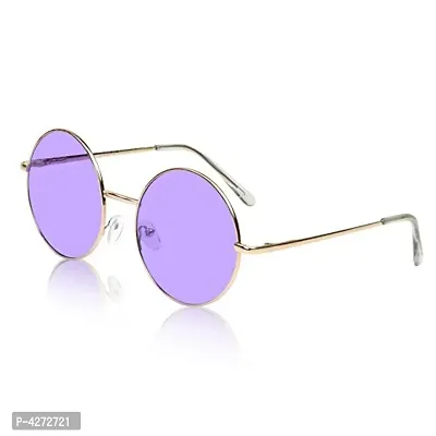 Stylish Metal Yellow Round Sunglasses For Unisex-thumb0