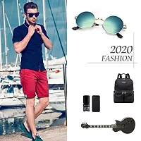 Stylish Metal Green Round Sunglasses For Unisex-thumb3