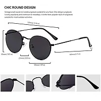 Stylish Metal Brown Oval Sunglasses For Unisex-thumb2