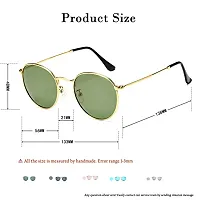 Stylish Metal Black Oval Sunglasses For Unisex-thumb4