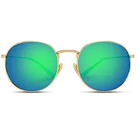 Stylish Metal Turquoise Oval Sunglasses For Unisex-thumb4