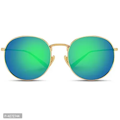 Stylish Metal Turquoise Oval Sunglasses For Unisex-thumb5