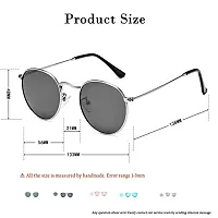 Stylish Metal Green Oval Sunglasses For Unisex-thumb4