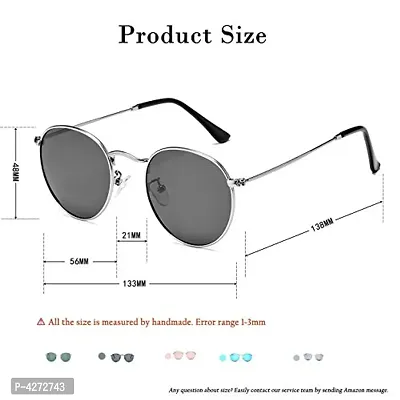 Stylish Metal Green Oval Sunglasses For Unisex-thumb5