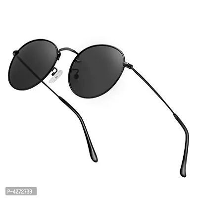 Stylish Metal Brown Oval Sunglasses For Unisex