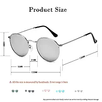 Stylish Metal Black Oval Sunglasses For Unisex-thumb4