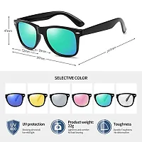 Stylish Plastic Orange Wayfarer Sunglasses For Men-thumb1