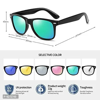 Stylish Plastic Orange Wayfarer Sunglasses For Men-thumb2