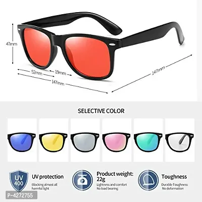 Stylish Plastic Black Wayfarer Sunglasses For Men-thumb2
