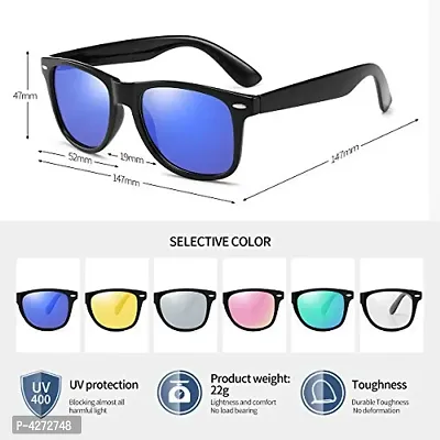 Stylish Plastic Green Wayfarer Sunglasses For Men-thumb2