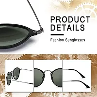 Stylish Plastic Blue Oval Sunglasses For Unisex-thumb2