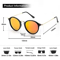 Stylish Plastic Brown Oval Sunglasses For Unisex-thumb3