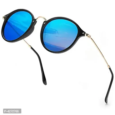 Stylish Plastic Silver Oval Sunglasses For Unisex-thumb0