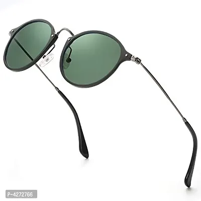 Stylish Plastic Blue Oval Sunglasses For Unisex-thumb0