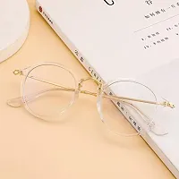 Stylish Plastic White Oval Sunglasses For Unisex-thumb2