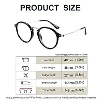 Stylish Plastic Black Oval Sunglasses For Unisex-thumb2