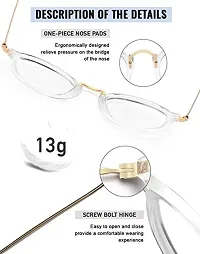 Stylish Plastic White Oval Sunglasses For Unisex-thumb4