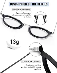Stylish Plastic Black Oval Sunglasses For Unisex-thumb4