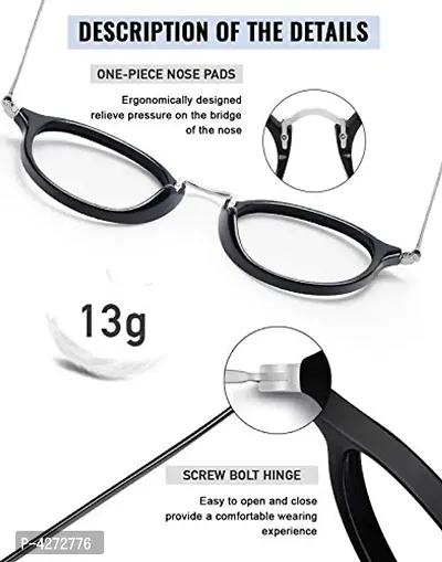 Stylish Plastic Black Oval Sunglasses For Unisex-thumb5